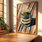 Spearmint – on Striped Tablecloth, Spices Print, clean layout with no caption