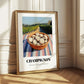 Button – Green Valley Landscape, Mushrooms Poster