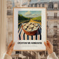 Oyster Mushroom – Green Valley Landscape, Mushrooms Illustration, styled in a charming Paris street view