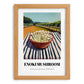Enoki Mushroom – Green Valley Landscape, Mushrooms Painting, set in oak frame