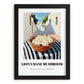 Lion’s Mane Mushroom – White village Café on the Corner, Mushrooms Painting, in sleek black frame