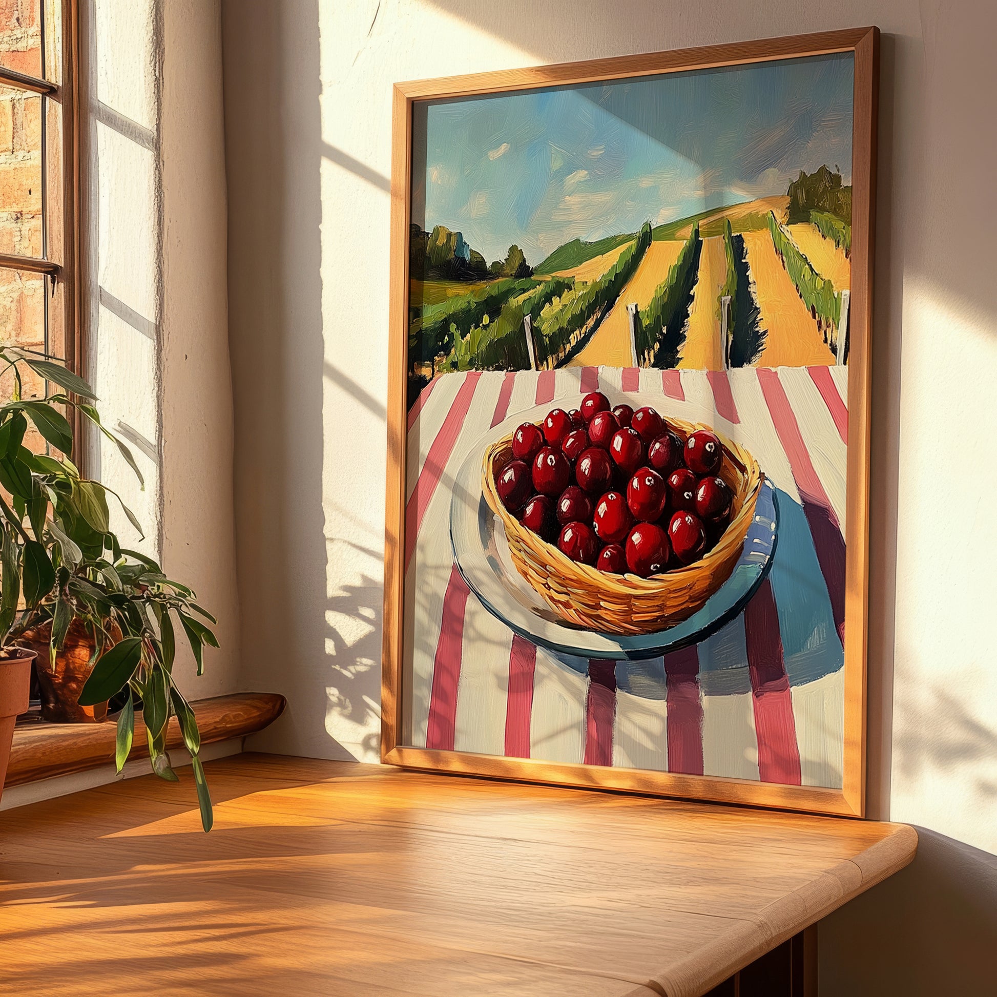 Cranberry – Green Valley Landscape, Berries Still Life, clean layout with no caption