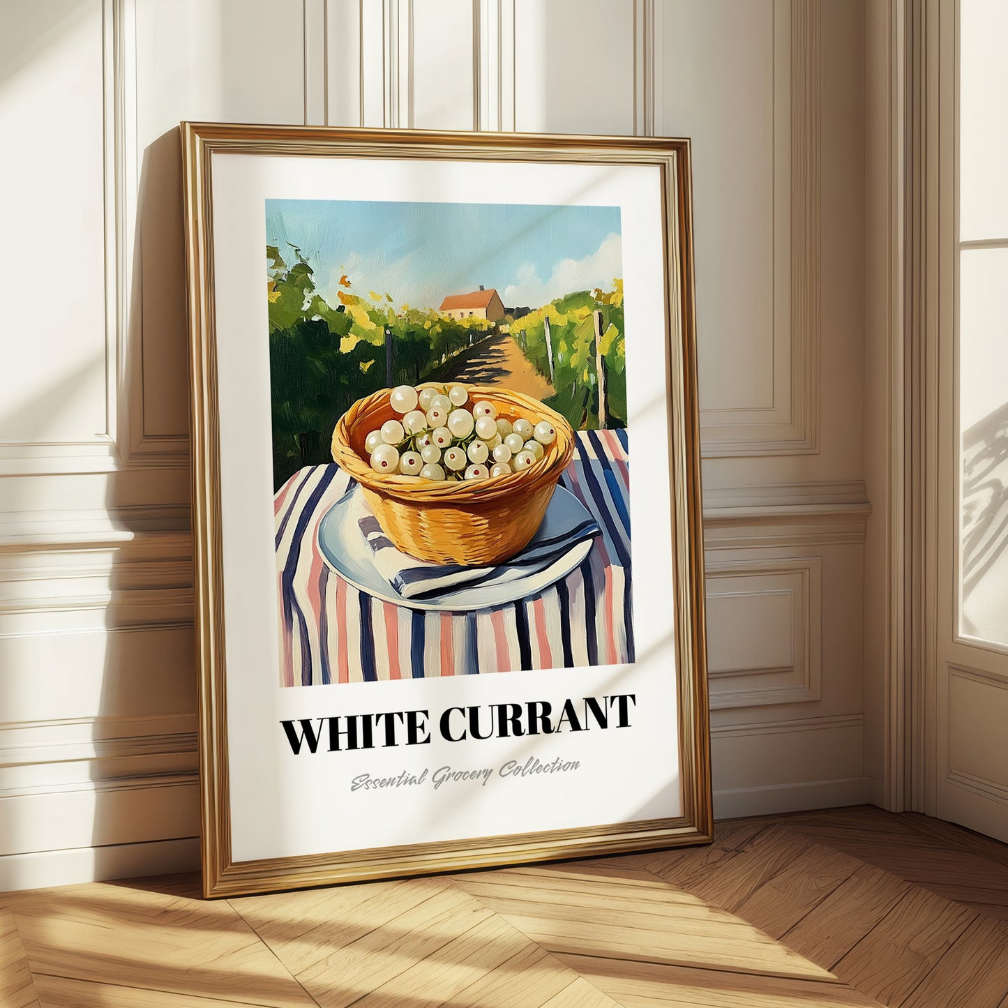 White Currant – Green Valley Landscape, Berries Art