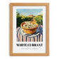 White Currant – Green Valley Landscape, Berries Art, set in oak frame