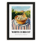 White Currant – Green Valley Landscape, Berries Art, in sleek black frame