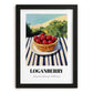 Loganberry – Green Valley Landscape, Berries Wall Decor, in sleek black frame