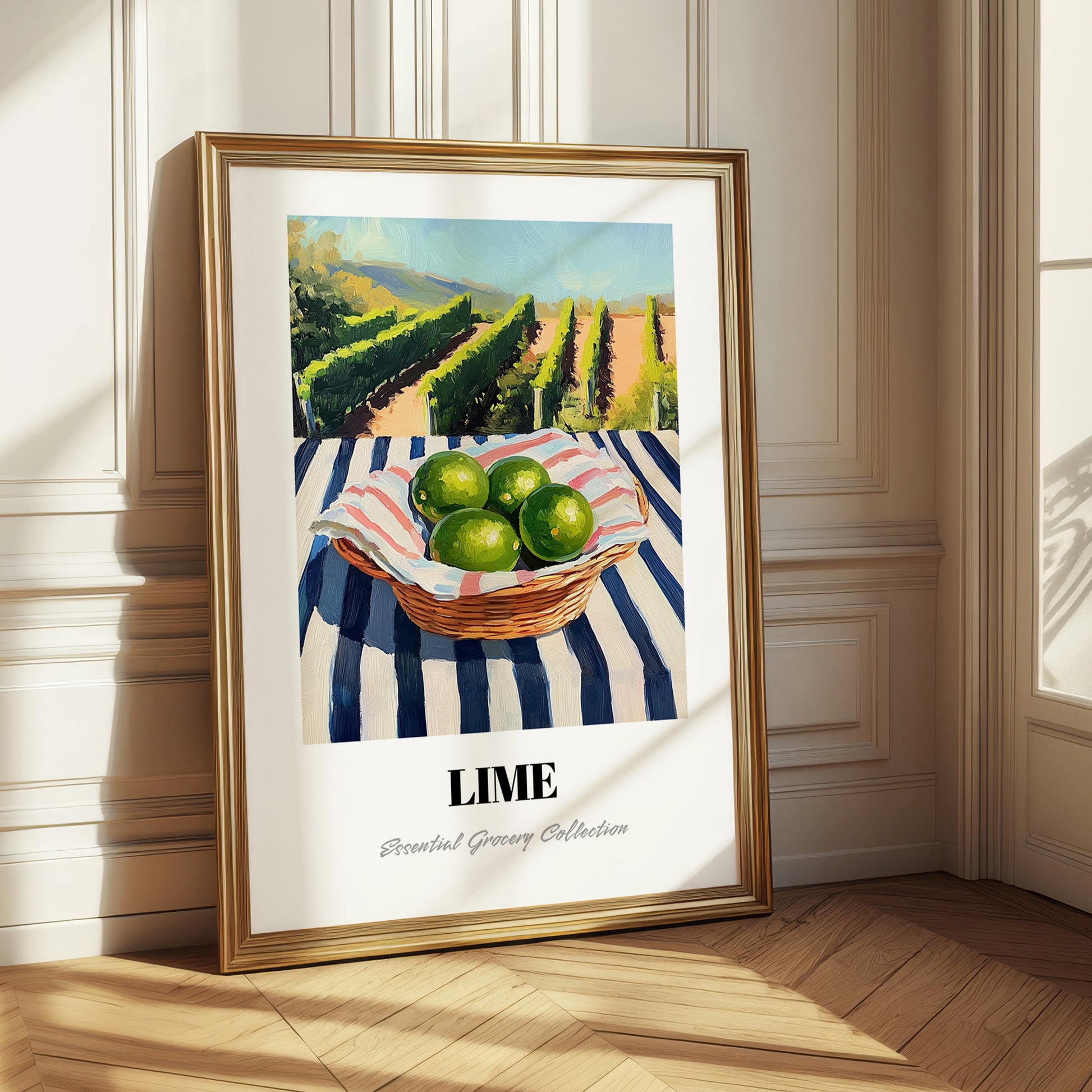Lime – Green Valley Landscape, Fruit Poster