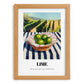 Lime – Green Valley Landscape, Fruit Poster, set in oak frame