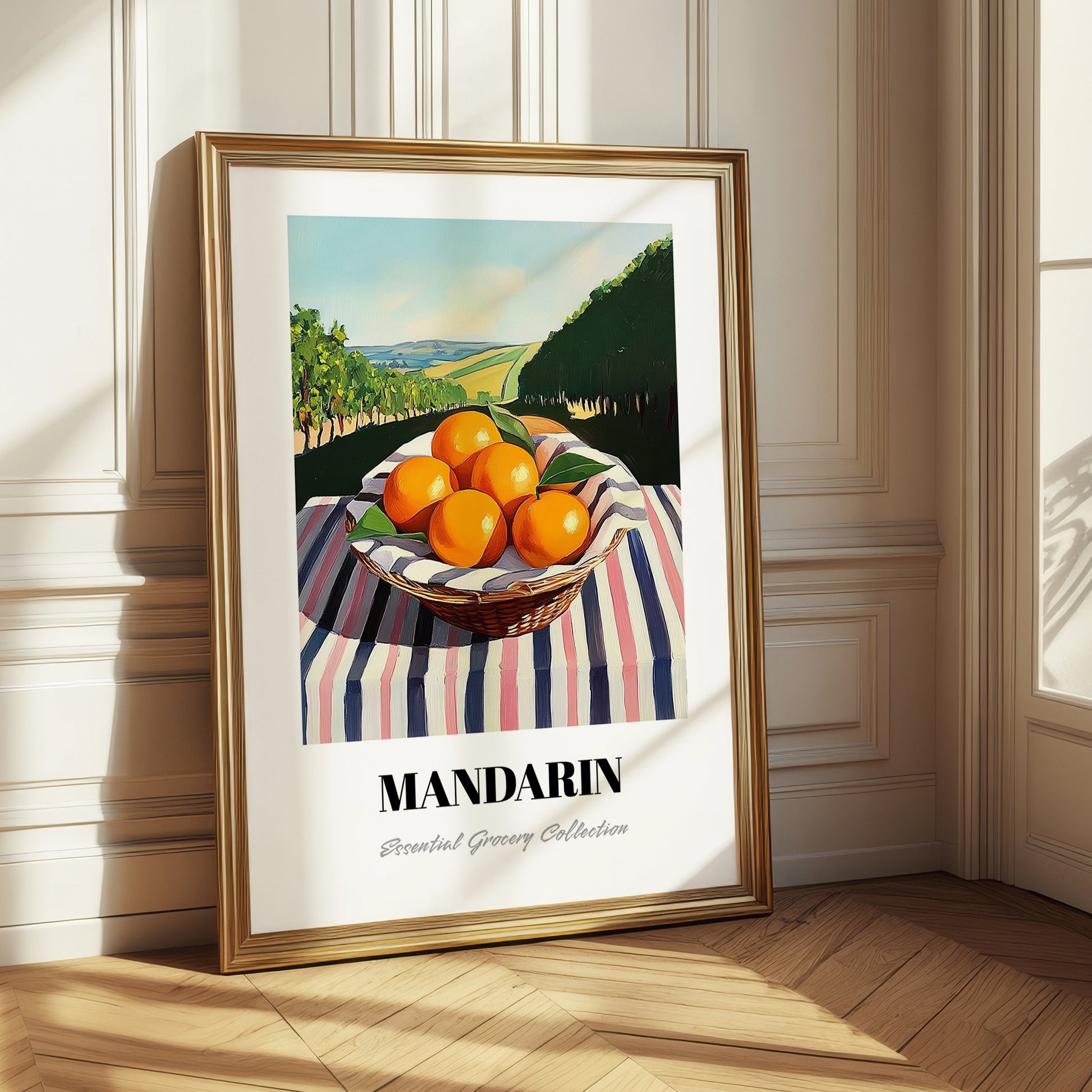 Mandarin – Green Valley Landscape, Fruit Print