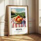 Peach – Valley Café Scene, Fruit Wall Decor