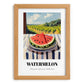 Watermelon – Green Valley Landscape, Fruit Still Life, set in oak frame