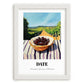 Date – Green Valley Landscape, Fruit Wall Decor, placed in minimal white frame