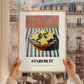 Starfruit – on Striped Tablecloth, Fruit Wall Decor, styled in a charming Paris street view