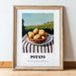 Potato – Green Valley Landscape, Vegetable Art, in wooden frame leaning on the floor