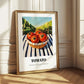 Tomato – Valley Café Scene, Vegetable Poster