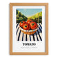 Tomato – Valley Café Scene, Vegetable Poster, set in oak frame