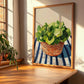 Lettuce – on Striped Tablecloth, Vegetable Wall Decor, clean layout with no caption