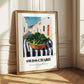Swiss Chard – White village Outdoor Café Scene, Vegetable Wall Painting