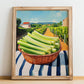 Celery – Green Valley Landscape, Vegetable Wall Decor, no-text version framed in wood