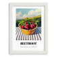Beetroot – Valley Café Scene, Vegetable Still Life, placed in minimal white frame