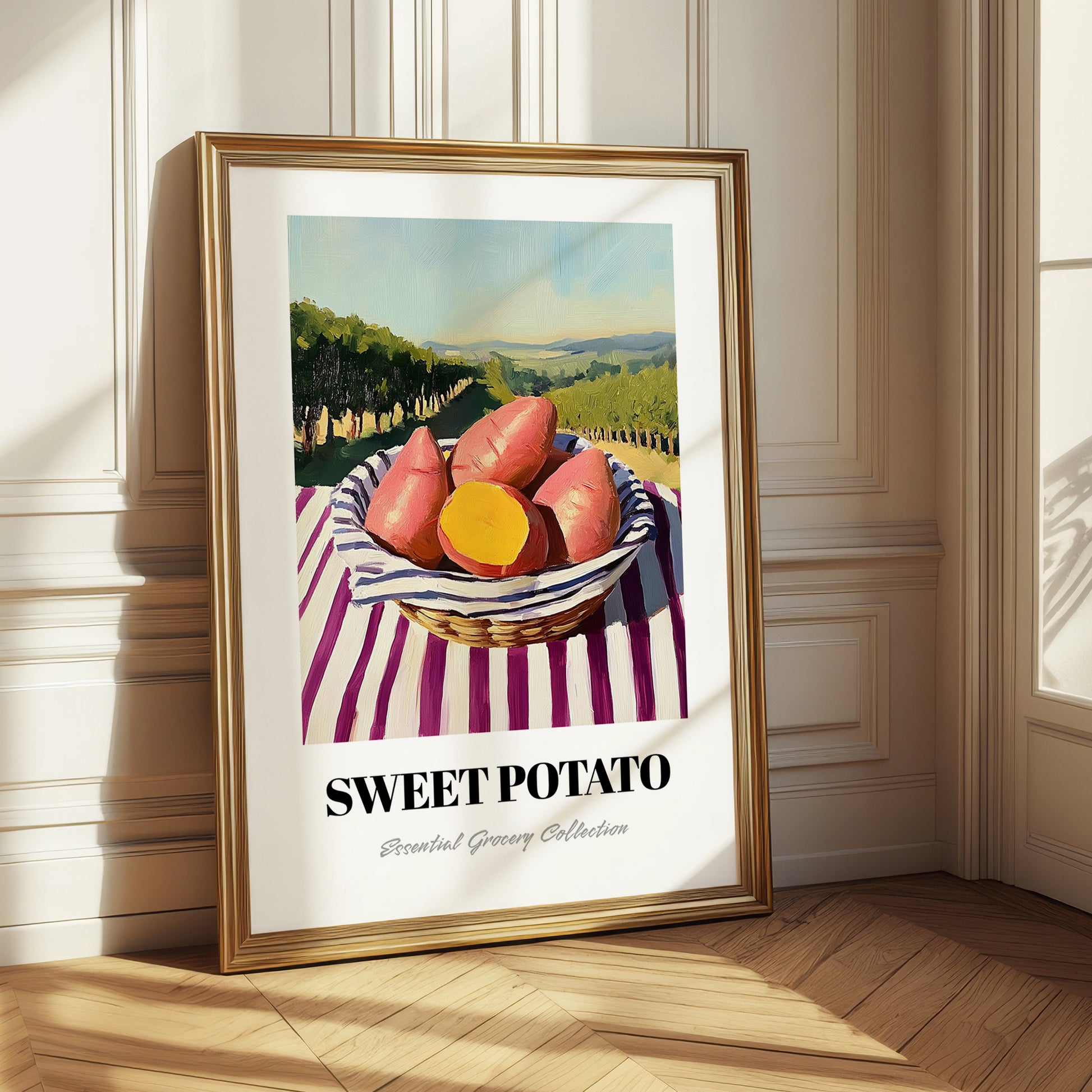 Sweet Potato – Valley Café Scene, Vegetable Wall Decor