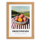 Sweet Potato – Valley Café Scene, Vegetable Wall Decor, set in oak frame