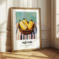 Squash – on Striped Tablecloth, Vegetable Illustration