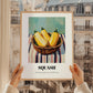Squash – on Striped Tablecloth, Vegetable Illustration, styled in a charming Paris street view