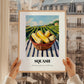 Squash – Green Valley Landscape, Vegetable Art, styled in a charming Paris street view