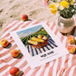 Squash – Green Valley Landscape, Vegetable Art, unframed on coastal sand