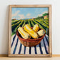 Squash – Green Valley Landscape, Vegetable Art, no-text version framed in wood