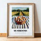 Mushrooms – Green Valley Landscape, Vegetable Painting, in wooden frame leaning on the floor