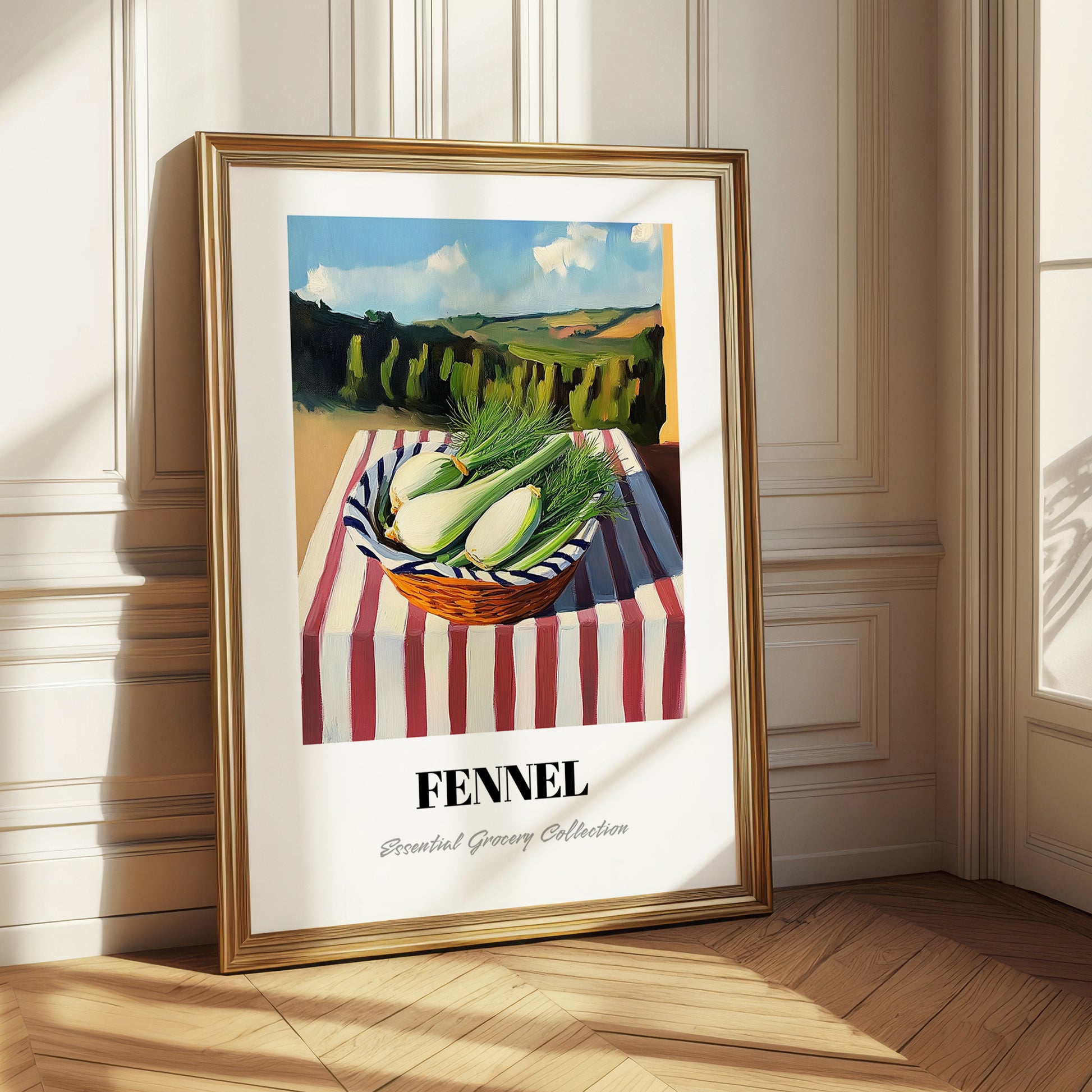 Fennel – Valley Café Scene, Vegetable Painting