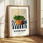 Watercress – on Striped Tablecloth, Vegetable Wall Art