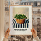 Watercress – on Striped Tablecloth, Vegetable Wall Art, styled in a charming Paris street view