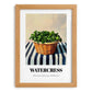 Watercress – on Striped Tablecloth, Vegetable Wall Art, set in oak frame
