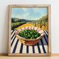 Watercress – Green Valley Landscape, Vegetable Wall Decor, no-text version framed in wood