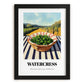 Watercress – Green Valley Landscape, Vegetable Wall Decor, in sleek black frame