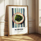 Seaweed – on Striped Tablecloth, Fresh Herbs Still Life