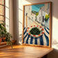 Seaweed – White village Urban Café Scene, Fresh Herbs Still Life, clean layout with no caption