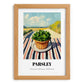 Parsley – Valley Café Scene, Fresh Herbs Painting, set in oak frame