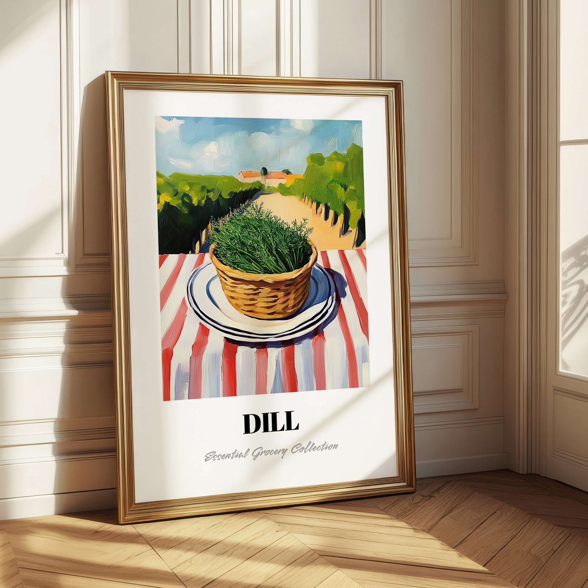 Dill – Valley Café Scene, Fresh Herbs Illustration