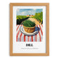 Dill – Valley Café Scene, Fresh Herbs Illustration, set in oak frame