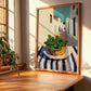 Mint – White village Café on the Corner, Fresh Herbs Painting, clean layout with no caption