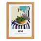 Mint – White village Café on the Corner, Fresh Herbs Painting, set in oak frame