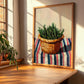 Rosemary – on Striped Tablecloth, Fresh Herbs Print, clean layout with no caption