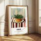 Sage – on Striped Tablecloth, Fresh Herbs Painting