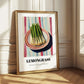 Lemongrass – on Striped Tablecloth, Fresh Herbs Wall Painting