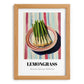 Lemongrass – on Striped Tablecloth, Fresh Herbs Wall Painting, set in oak frame