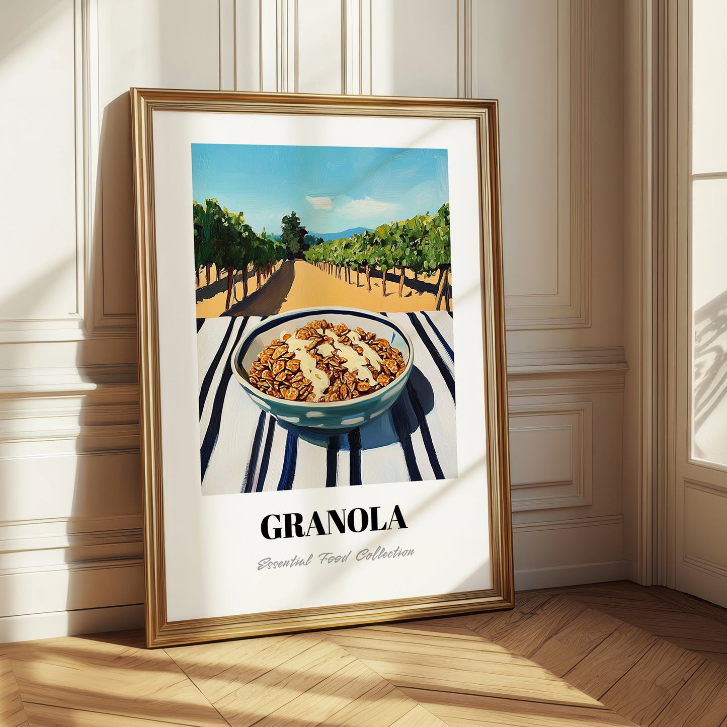 Granola #6 – Hilltop Table Scene, American Food Painting